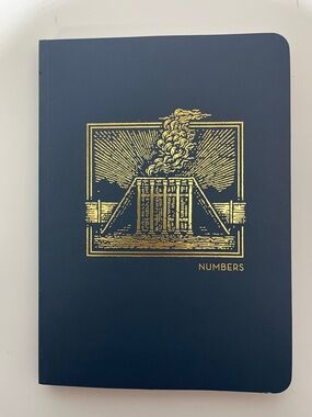 3/$10 Numbers Interactive Navy Blue Journal with Gold Foil Cover